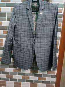 Black Grey Check Coat