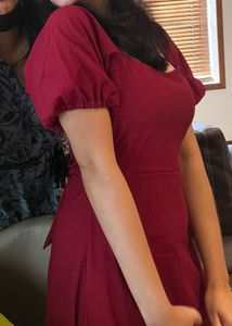 Burgundy Midi Dress