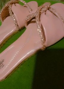 Peach Colour Flats Party Wear ♥️