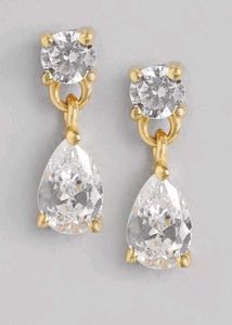 925 Real Silver Drop Earrings (18k Gold Plated)