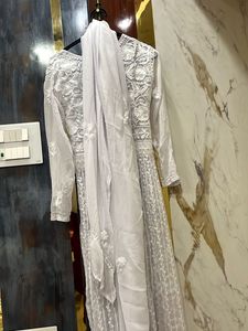 Elegant White Kurta with duppata