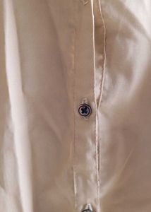 Beige Button-Down Shirt