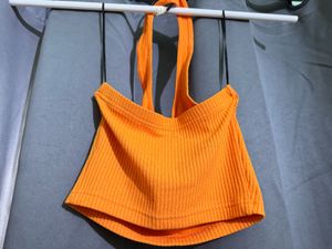 Rib Knit Halter Neck Top