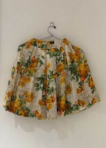 Floral Print Mini Skirt