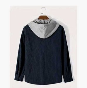 Hooded Corduroy Shirt Jacket