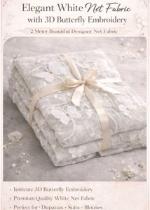 Elegant 3D Butterfly Net Suit 2 Meter Unstitched