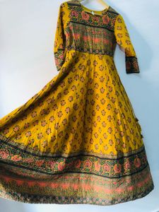 Floral Print Flared Kurta