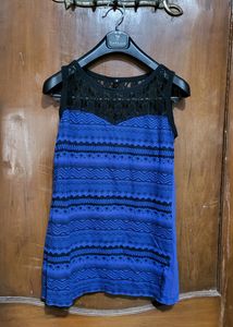 Atmosphere° Top - Blue And Black Lace