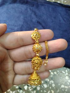Gold-Plated Brass Golden Jhumki For Womens