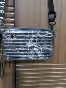Sling Bag In Black &amp; White Colour With Good Space