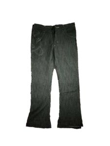 EMBROIDERED POCKET FLARED JEANS