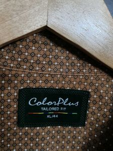 Colorplus Men Brown Printed Cotton Shirt