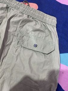 green Casual Pants