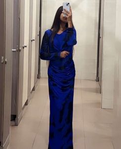 Blue & Black Maxi Dress