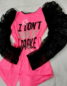 Pink Sparkle Girls' Top ❣️