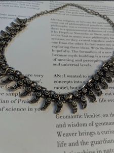 oxidised silver Statement Necklace