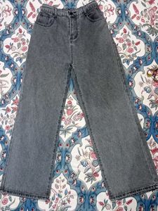 Wide Leg Gray Jeans