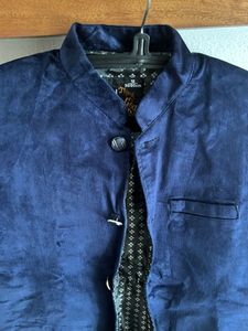 Navy Blue Velvet Waistcoat