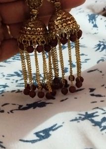 Red ♥️ Golden Colour Earrings