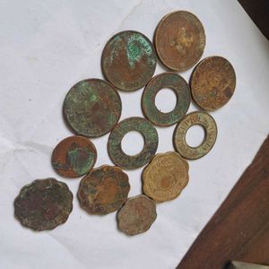 12Vintage Indian Coins