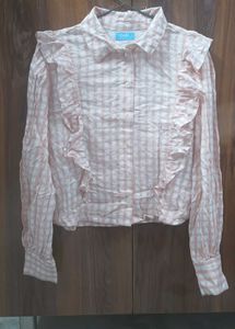 Cottagecore Frilled Checkered Shirt
