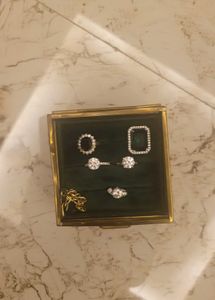 Mason Home Emerald  Glass Ring Box