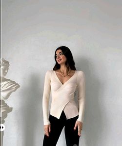 New with tag Pinterest Chic Wrap Front Long Sleeve