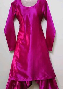 Pink Satin Salwar Suit