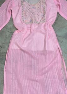 Pink Embellished Kurta