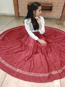 Maroon Navratri Skirt