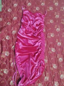 Hot Pink One-Shoulder Dress