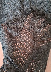 Black Crochet Mini Dress