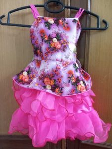 Floral Ruffle Party Dress For Baby girl