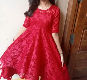 Red Upndown Frock