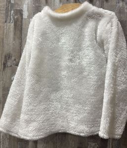 Fluffy White Pullover