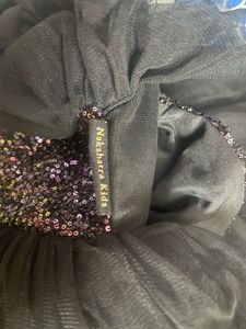 Nakshatra Kids Brand Sparkly Black Tulle Dress