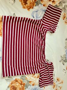 Trending Red Stripped Top
