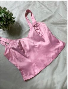 Pink Satin Top