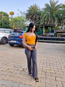 Square Neck Top (Orange)