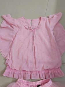 Beautiful Pink Top Skirt Set