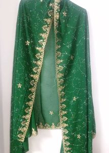 Green Embroidered Salwar Suit