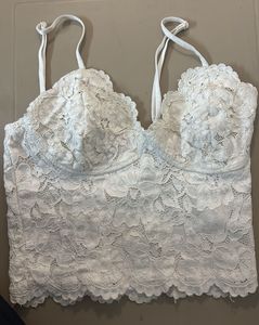 White Lace Bralette Crop Top