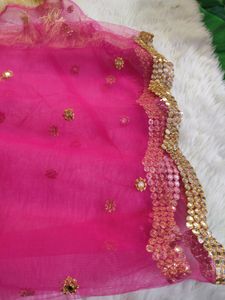 New Net Embroidery Paper Mirror Duppata