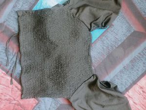 Olive Tie-Front Blouse