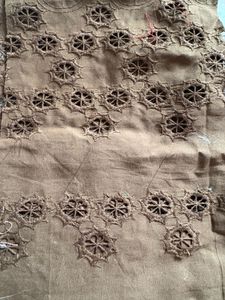 Schiffli n embroidered cut pieces Material