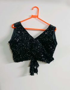 Sequins Sleeveless Blouse