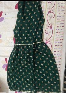 Green Printed Kurta Set