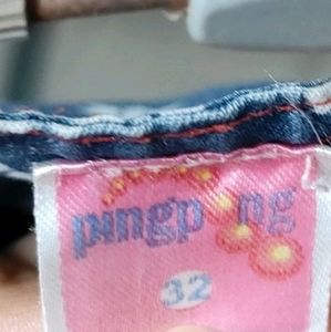Denim Cute Frock For Girls
