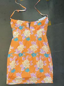 Floral Halter Mini Dress