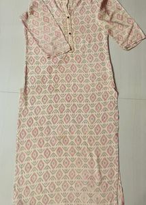 Collar Kurta Pant Set, Size-M